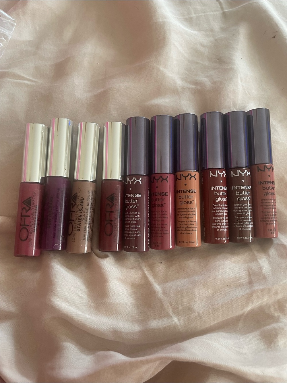 NYX Intense Butter Gloss Set - OFRA long lasting liquid lipstick bundle